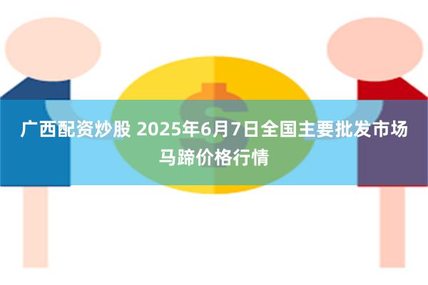 广西配资炒股 2025年6月7日全国主要批发市场马蹄价格行情