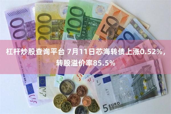 杠杆炒股查询平台 7月11日芯海转债上涨0.52%，转股溢价率85.5%