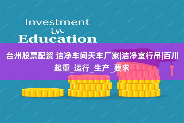 台州股票配资 洁净车间天车厂家|洁净室行吊|百川起重_运行_生产_要求